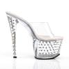 Pleaser - STARDUST701 Mules à talons - Chaussures de pole dance - Blanc/Couleur argent Product image